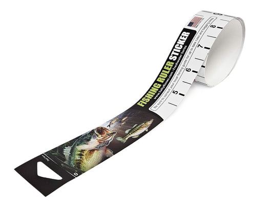 Salty Bones 36" Fishing Ruler Sticker - Largemouth Bass Edition