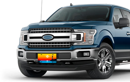 Yellow and Orange Lighthouse License Plate