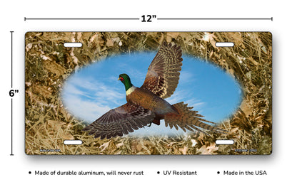 Pheasant on Camo License Plate