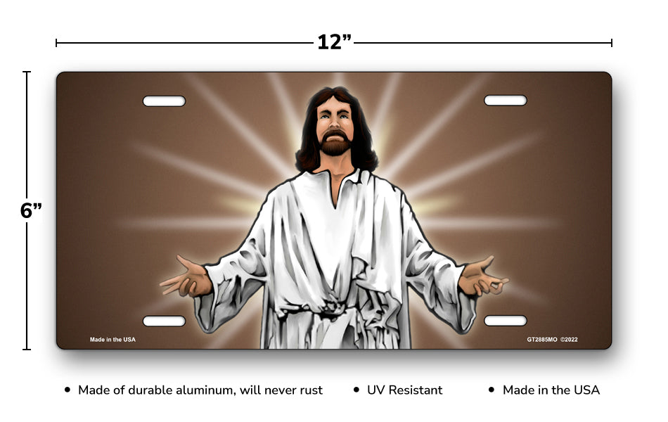 Jesus on Mocha License Plate
