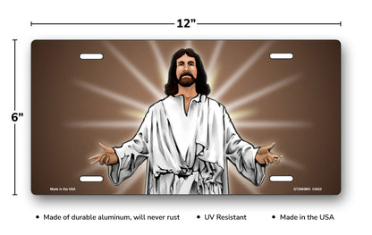 Jesus on Mocha License Plate