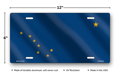 Wavy Alaska State Flag License Plate