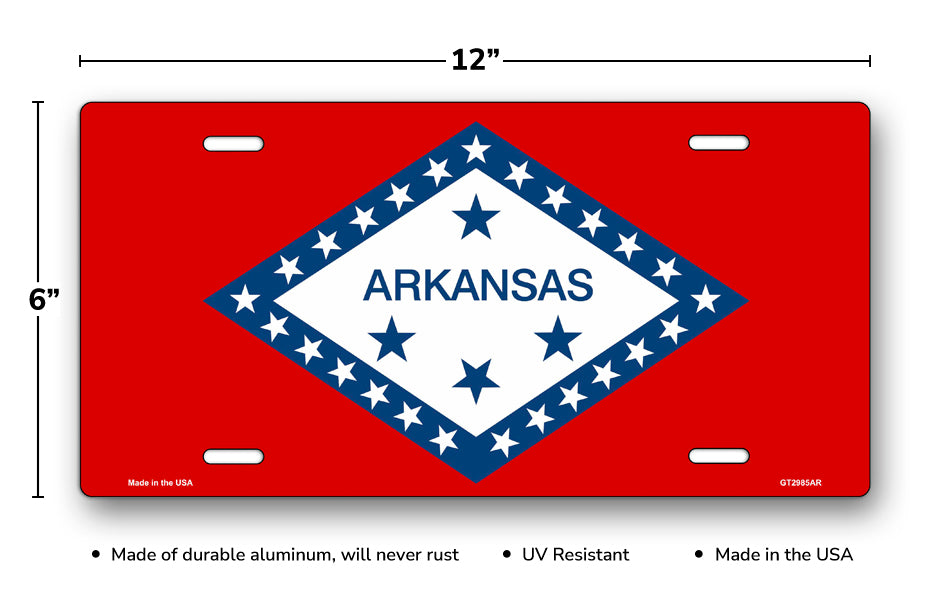 Arkansas State Flag License Plate