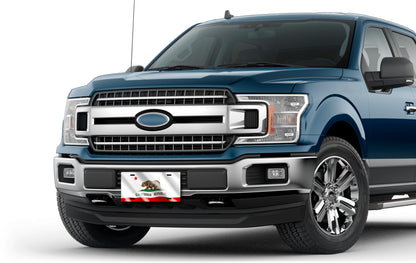 Wavy California State Flag License Plate