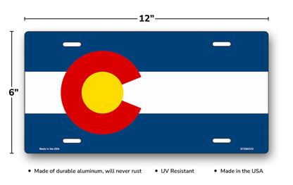 Colorado State Flag License Plate