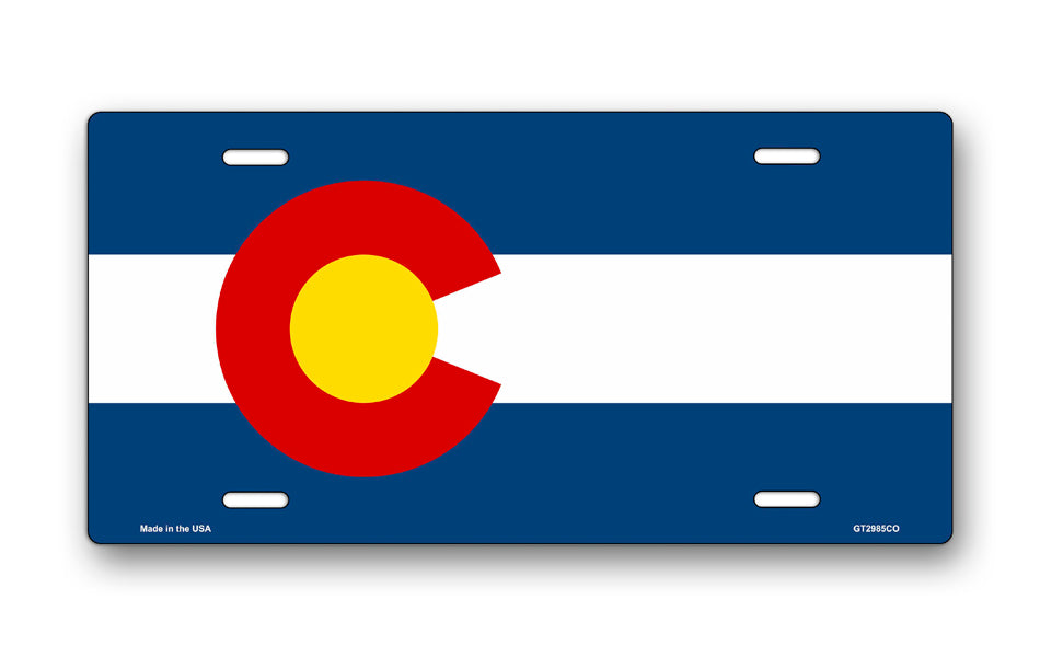 Colorado State Flag License Plate