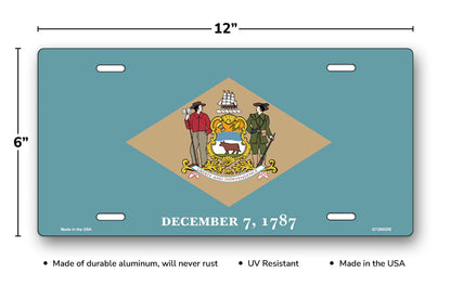 Delaware State Flag License Plate