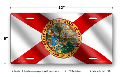Wavy Florida State Flag License Plate