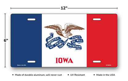Iowa State Flag License Plate