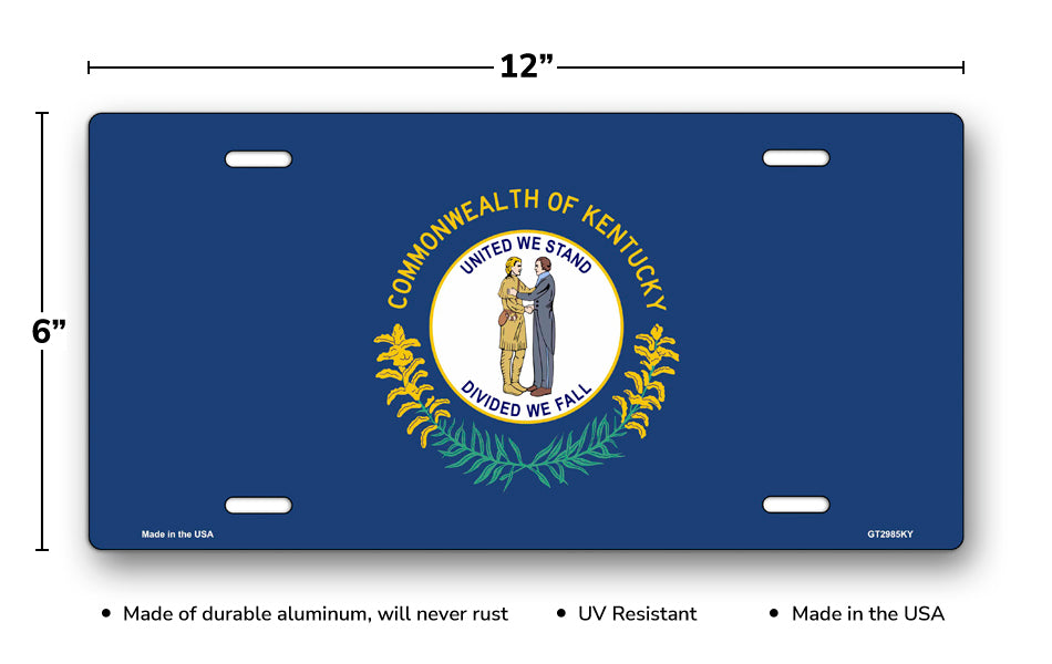 Kentucky State Flag License Plate
