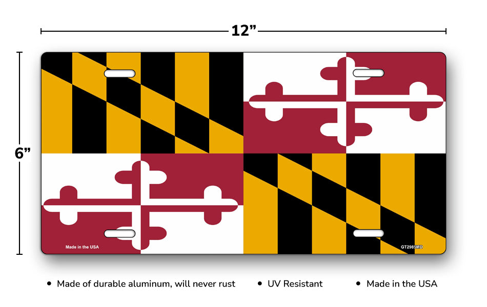 Maryland State Flag License Plate