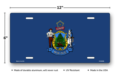 Maine State Flag License Plate
