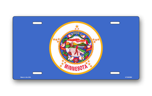 Minnesota State Flag License Plate
