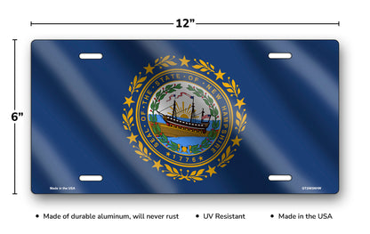 Wavy New Hampshire State Flag License Plate