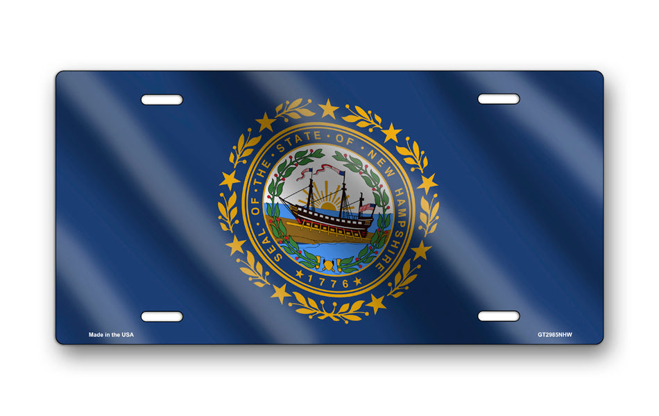 Wavy New Hampshire State Flag License Plate