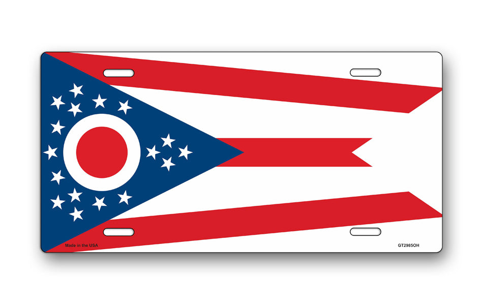 Ohio State Flag License Plate