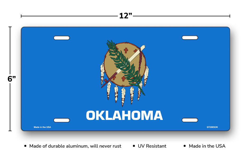 Oklahoma State Flag License Plate
