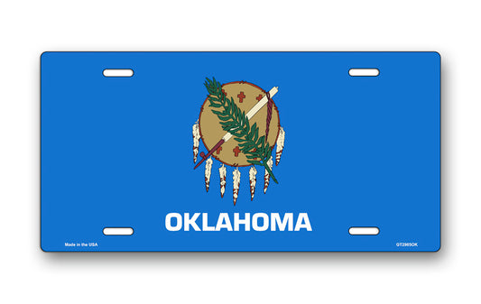 Oklahoma State Flag License Plate