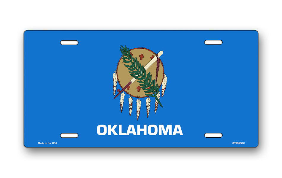 Oklahoma State Flag License Plate