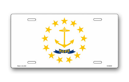 Rhode Island State Flag License Plate
