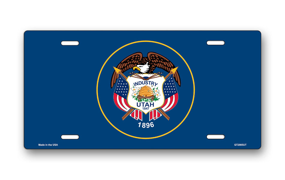 Utah State Flag License Plate