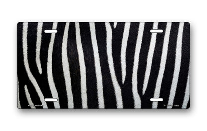 Zebra Fur License Plate
