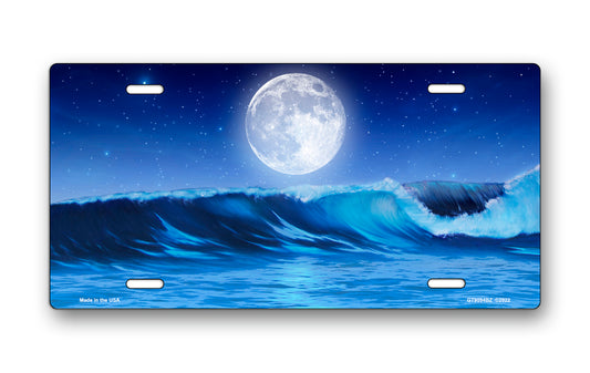 Moon Wave Scenic License Plate