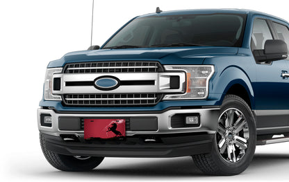 Lightning Horse on Burgundy Ringer Offset License Plate