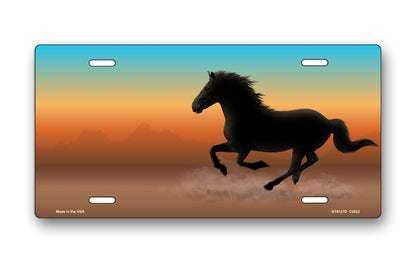 Mustang on Full Color Offset License Plate