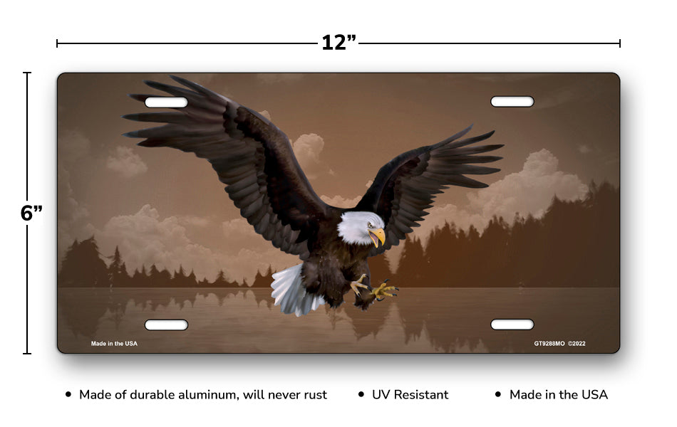 Bald Eagle on Mocha License Plate