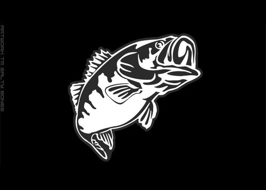 Largemouth Bass Plotted Style Mega Decal