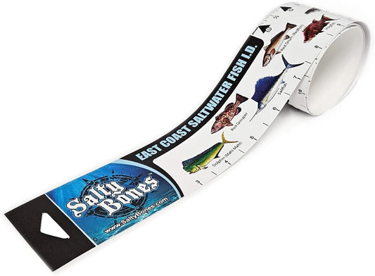 Salty Bones East Coast Saltwater Fish ID 36" Sticker Ruler