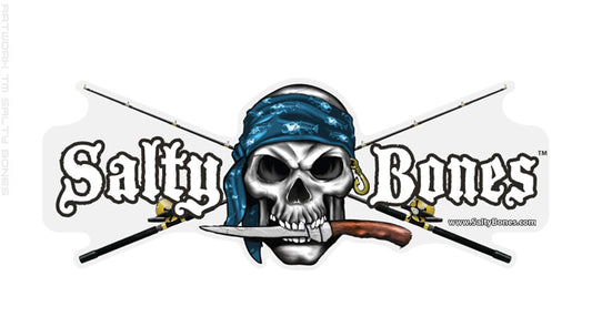 Salty Bones Hardcore Fishing Decal