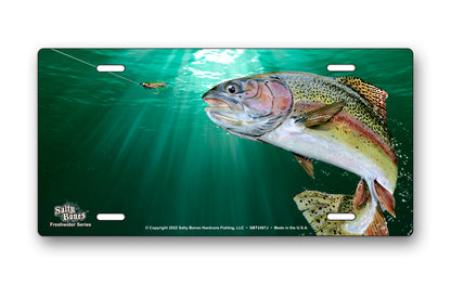 Salty Bones Rainbow Trout License Plate