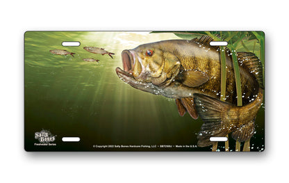 Salty Bones Smallmouth Bass License Plate